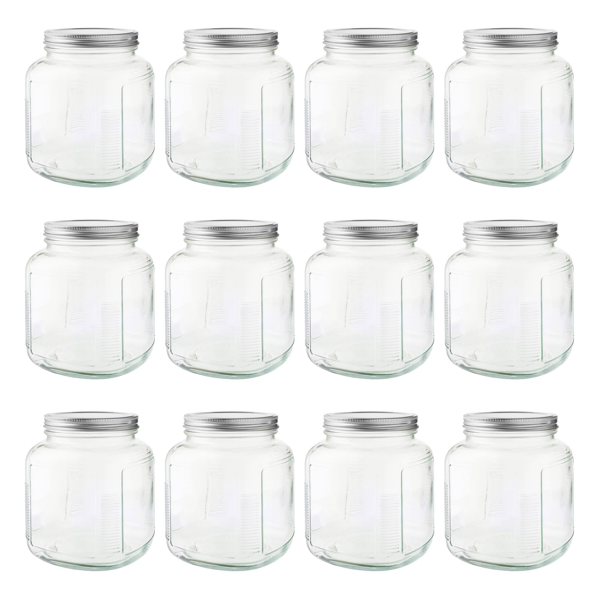 12 Pack: 6.75" Glass Square Cracker Jar by Ashland®
